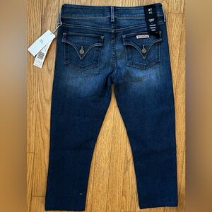 New Altered Hudson Beth Baby Boot Elysian Denim Cropped 5 Pocket Jean Size 27